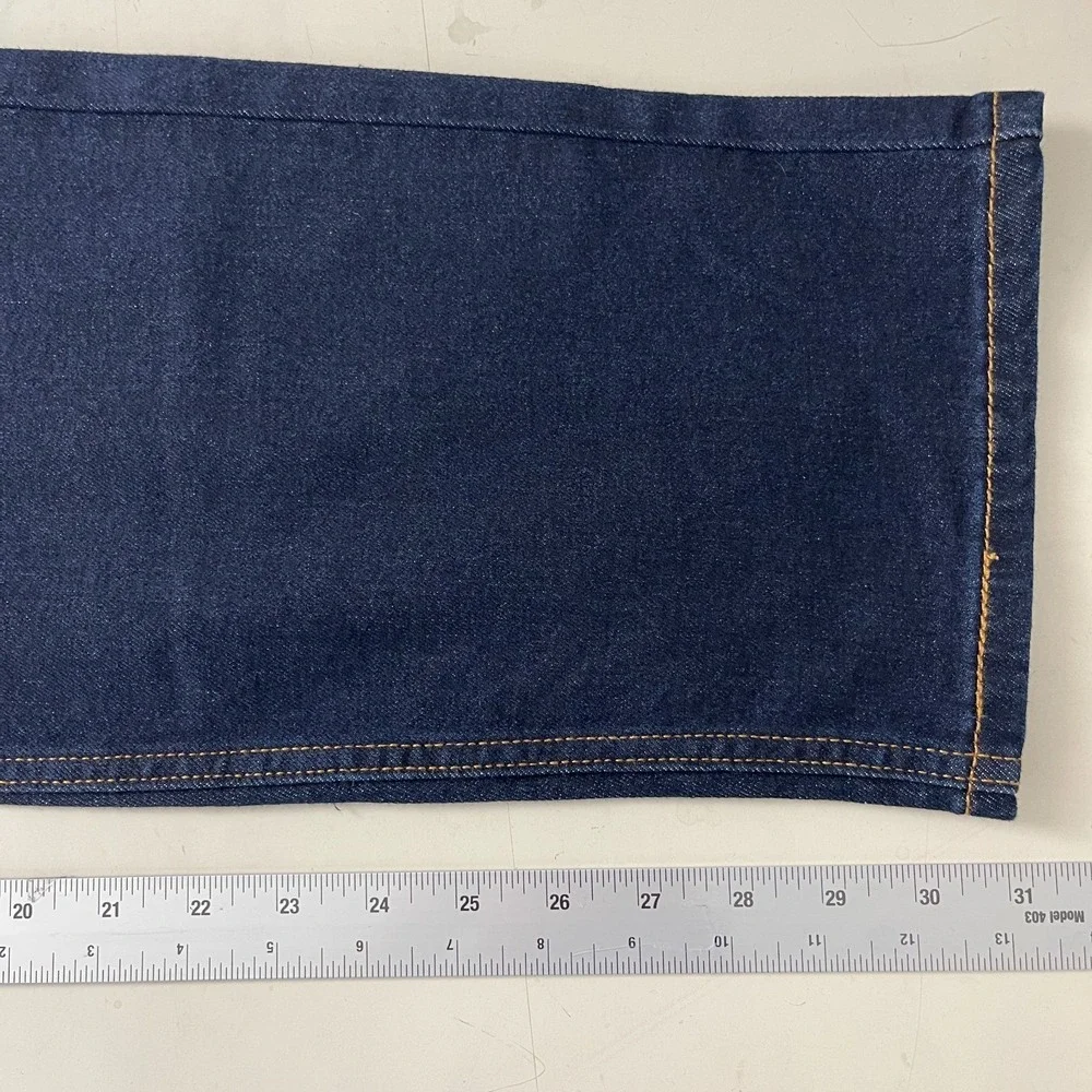 Levis 502 Jeans Mens 36x32 Blue Taper Dark Wash Stretch Denim Preppy Minimalist